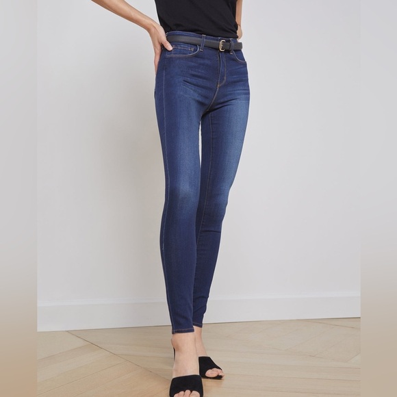 L'Agence Marguerite Skinny High Rise Jeans in Baltic - NWOT - Size 27 - Picture 1 of 10